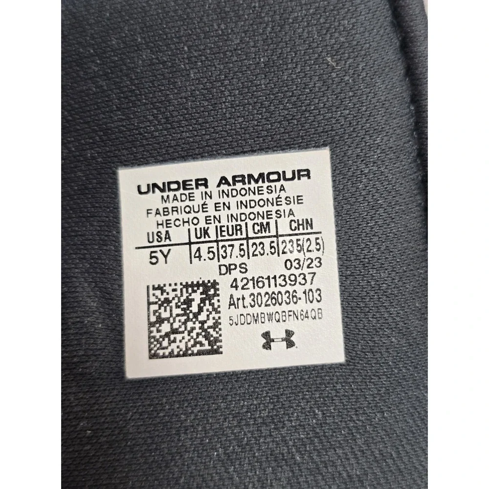 Under Armour Youth 5 Ignite Pro Adjustable Slide Sandals Black Grey 3026036-103